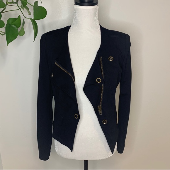 Cabi Moto Style Ponte Knit Rebel Jacket. - Picture 6 of 8